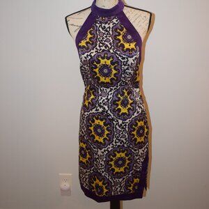Marciano purple silk halter dress small/petite
